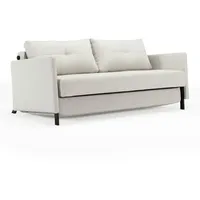 INNOVATION LIVING Schlafsofa Cubed mit Armlehnen Stoff Beige Natural 160 cm