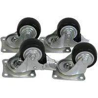 VISO Räder-Satz Gummi/Stahl 50 mm schwarz