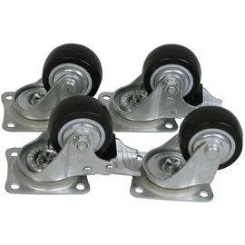 VISO Räder-Satz Gummi/Stahl 50 mm schwarz