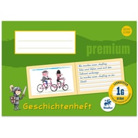 Staufen Staufen® Geschichtenheft Premium Lineatur 1G liniert DIN A5 quer ohne Rand, 16 Blatt