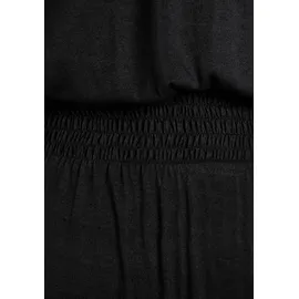 s.Oliver Overall mit breitem Smokeinsatz, langer Jumpsuit aus Viskosejersey schwarz 44