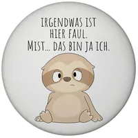 Speecheese Faultier Magnet rund mit Flaschenöffner rund mit Spruch