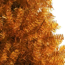 vidaXL Künstlicher Weihnachtsbaum mit Ständer Golden 150 cm PET