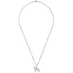 Gemshine Kette mit Anhänger French Bulldog Hund Ketten   Grau Damen 