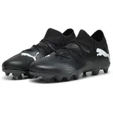 Puma Future 7 Match Fg/Ag Jr Soccer Shoes, Puma Black-Puma White, 35