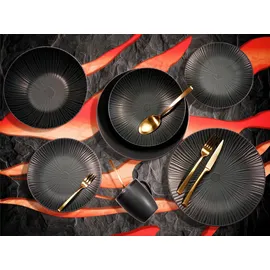 CreaTable Vesuvio Kombiservice 16-tlg. für 4 Personen schwarz