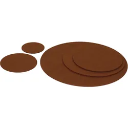 BIASTO - Premium Filz Untersetzer - rund 10cm - Farbe: braun (HF011). Design Glas-Untersetzer für Getränke, Tisch, Bar, Tasse, Vase