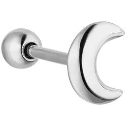 Purelei Single-Ohrstecker »Schmuck Geschenk Piercing Moon, 24131-Piercing-Moon« Purelei edelstahlfarben