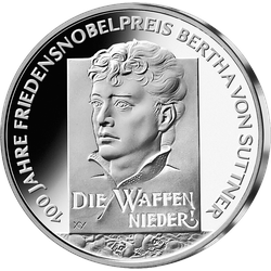 10-Euro-Silber-Gedenkmünze "Bertha von Suttner"