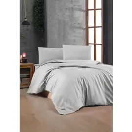 l'essentiel linge de maison Bettbezugset Renforcé Grau 240 x 220 cm