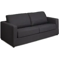 Vente-unique - Schlafsofa mit Matratze 3-Sitzer - Stoff - Anthrazit - Liegefläche 140 cm - Matratze 14 cm - doneto