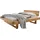 Home Affaire Massivholzbett HOME AFFAIRE "Ultima Balkenbett Doppelbett, Füße mit Kufenform", braun (fichte wachs, geölt), B:218cm L:228cm, Betten, Massivholzbett, Massivholz, Skandinavisches Design, Robust, stabil, FSC zertifiziert