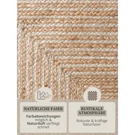 HANSE HOME Juno Jute, Teppich Juno Line Natur Weiß gold),