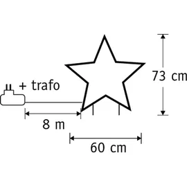 Luca Lighting Gartenstecker Stern 150 LED Classic Weiß
