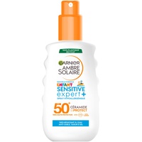 Garnier Ambre Solaire Sensitive Expert+ Sonnenspray, hypoallergen, für Kinder, sehr hoher Schutz, LSF 50+, nicht fettend & nicht klebend, wasserfest, 150 ml