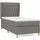 vidaXL Boxspringbett mit Matratze Dunkelgrau 100x200 cm Stoff - Grau