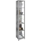 fif möbel Vitrine OPTIMA Standvitrine, Vitrinenschrank, Glasvitrine, Sammlervitrine silberfarben