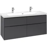 Villeroy & Boch Waschbeckenunterschrank 4 Auszüge 127,2 x 57,9 x 47,8 cm Schwarz