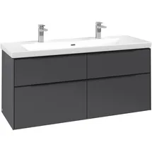 Villeroy & Boch Waschbeckenunterschrank 4 Auszüge 127,2 x 57,9 x 47,8 cm Schwarz