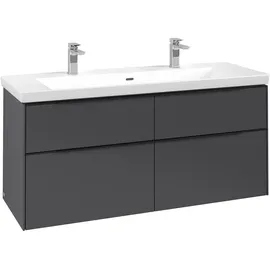 Villeroy & Boch Waschbeckenunterschrank 4 Auszüge 127,2 x 57,9 x 47,8 cm Schwarz