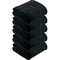 Wohndecke Fleece Wohndecke 5er-Pack "Amarillo", REDBEST, Fleece Uni schwarz 150 cm x 200 cm
