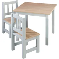 roba Kindersitzgruppe Woody 3-tlg grau lackiert