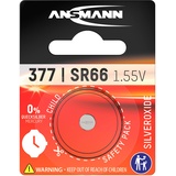 Ansmann 1516-0019 silberoxid Knopfzelle SR 66/377 für Garagentoröffner, Alarmanlage, Funkauslöser silber