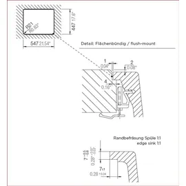 Schock Greenwich N-100L Flächenbündig Silverstone + Excenterbetätigung
