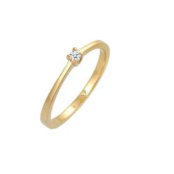 Elli DIAMONDS Solitär Verlobung Diamant 0.1 . 585 Gelbgold Ringe Damen