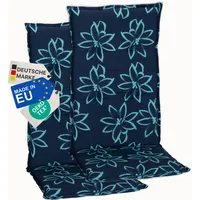 nyvi Hochlehnerauflage 118 x 50 cm Blume Hellblau 2 St.