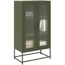 vidaXL Highboard 68 x 123 x 39 cm Olivgrün