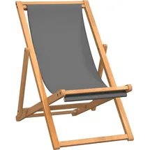 vidaXL Gartenstuhl Liegestuhl 56 x 105 x 96 cm grau