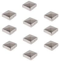 10x Edelstahl Pfostenkappe Abdeckkappe für Pfosten Pyramide 101 mm 10x10 cm