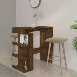 vidaXL Bartisch mit Regal 100 x 50 x 101,5 cm Räuchereiche