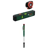 Bosch UniversalWallLevel 3-in-1 Laser-Wasserwaage mit Tieflochmarker – Set zum Ausrichten, Höhen übertragen und präzisen Markieren