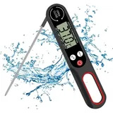 Linghhang - Fleischthermometer-Sonde, digitales Lebensmittelthermometer, Grillen, Küche, Kochen, sofort ablesbares Thermometer, faltbare