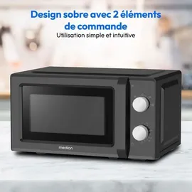 Medion MD 11475 Mikrowelle schwarz/weiß 20l