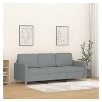 VidaXL 3-Sitzer-Sofa Hellgrau 180 cm Stoff
