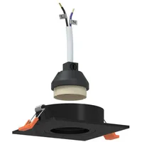 VidaXL Einbau-Spotlights 6 Stück Quadratisch GU10 Schwarz 91x91 mm