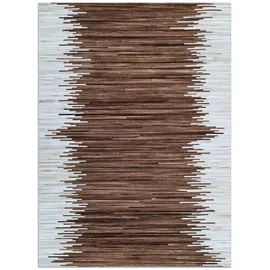Myflair HIDE HARMONY Fellteppich 80 x 150 cm Braun/Weiß