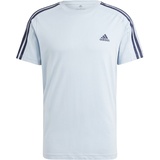 adidas Herren Essentials Single Jersey 3-Streifen T-Shirt, Baumwolle, Logo-Stickerei, für WONBLU, M