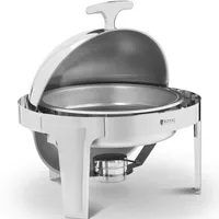 Royal Catering Chafing Dish Rechaud Wärmebehälter Speisenwärmer Speisewärmer Kugel 6 L - 1 Brennstoffbehälter