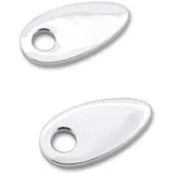 Highsider Montageplatten Indy Spacer Alu für Motorrad Silber/Chrom
