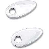 Highsider Montageplatten Indy Spacer Alu für Motorrad Silber/Chrom