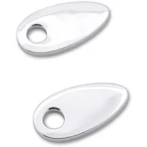 Highsider Montageplatten Indy Spacer Alu für Motorrad Silber/Chrom