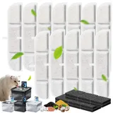 12 Stück Filter Katzenbrunnen für DownyPaws FurSink 1.0 & 2.0 Trinkbrunnen für Katzen (DPWFP6), enthalten 12 Filter Trinkbrunnen Katzen & 12 Vorgefilterter Schwämme