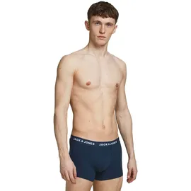 JACK & JONES JACSOLID Trunks blau/grau/schwarz/weiß XXL 12er Pack
