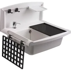 Sanit Ausgussbecken Multiset Weiss Waschtrog Waschbecken Spülbecken Ablageset