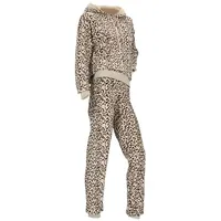Morethansocks - Hausanzug Damen - Leopardenmuster - Grau - Größe L/XL - Jogginganzug Damen - Hausanzüge Damen Erwachsene - Hausanzug - L-XL