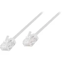 Logilink CQ3021U RJ45 Patchkabel CAT 6a U/UTP 0.50 m Weiß extrem dünn, hochflexibel, Flammwidrig, Halogenfrei